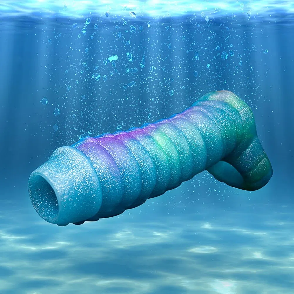 SXOVO Guaina Fallica Mostruosa, Guaina Pene Aperta con Anello Testicolare, Prolunga Pene Indossabile e Riutilizzabile, Ritardante Eiaculazione Precoce, Toys Sessuali per Uomini per il Piacere Coppia