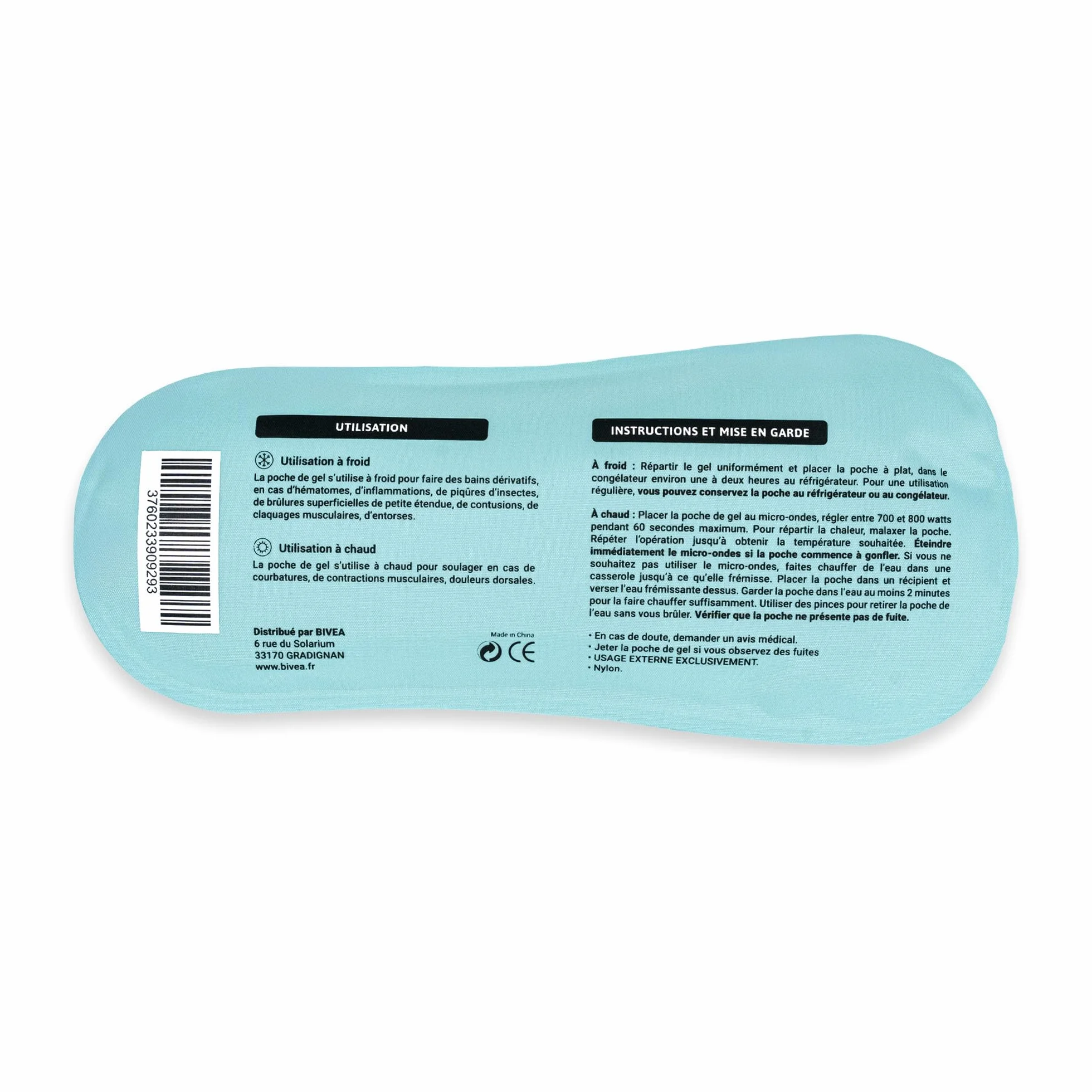 Bivea - Set di 3 cuscinetti ergonomici in gel per bagno derivato - Benessere attraverso il freddo - Crioterapia perineale - Benefici del freddo sul perineo - Formato piccolo per il giorno, 3 unità