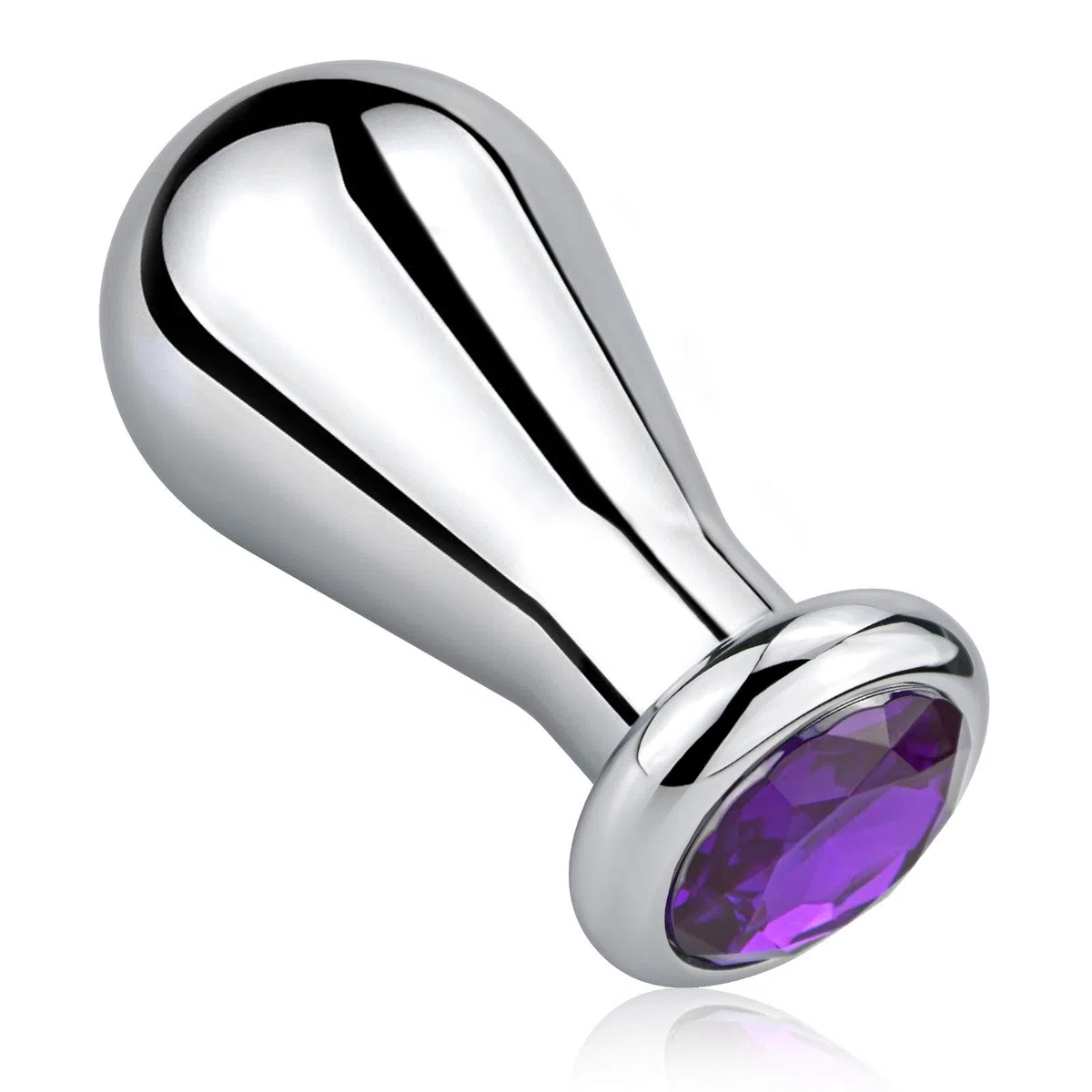 SXOVO Metallo Plug Anale Plug Analesex Toy con Diamante Viola Dilatatore Anale a Bulbo Sesso Anale Butt Plug Sex Toys Uomo Donna Coppie (M)
