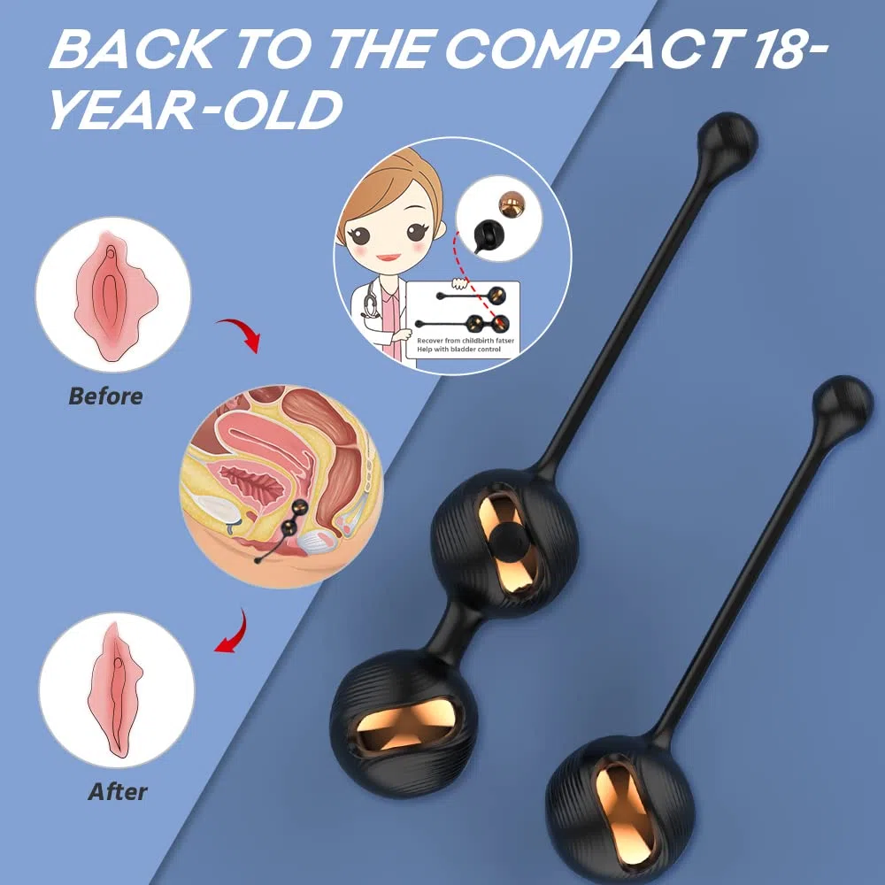 9 Modalità di Màssaggio Silicone Kēgēl Bàll 2 in 1 Palline con Telecomando Per il Pelvico Palline per Donna, Ricaricabile,Impermeabile,Liscio,Controllo della Vescica ed Esercizi del Pavimento Pelvico