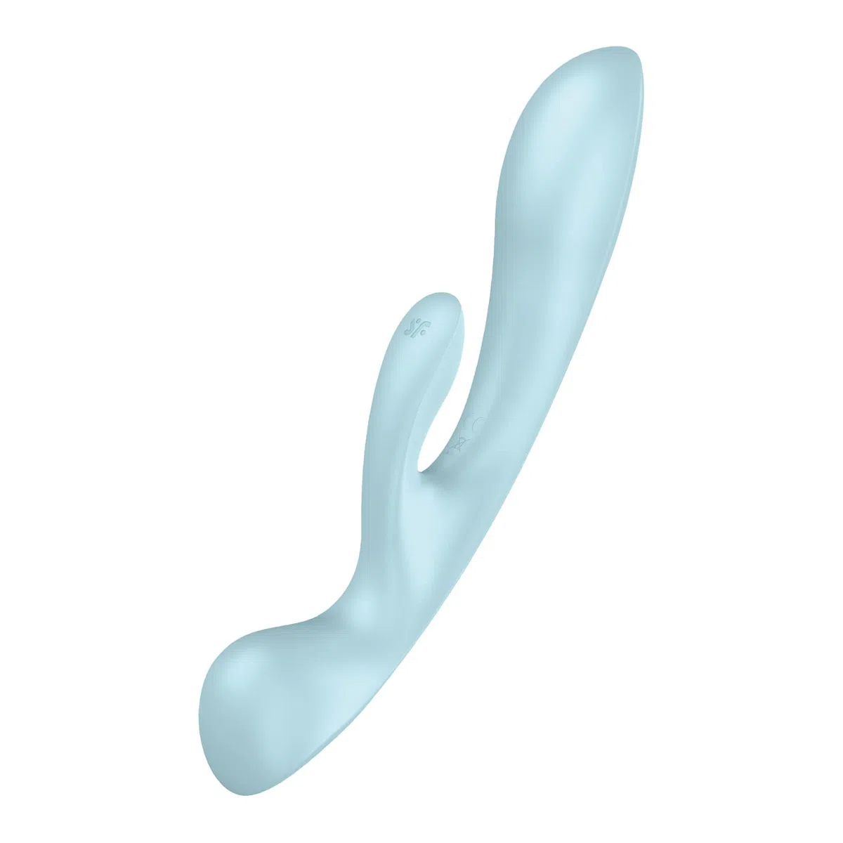 Satisfyer Triple Oh Stimolatore del Punto G e del Clitoride | Vibratore Dildo con 3 Motori | Sex Toys flessibile e impermeabile (IPX7) | 2x12 Programmi di Vibrazione | Sex Toy Blu per Donne