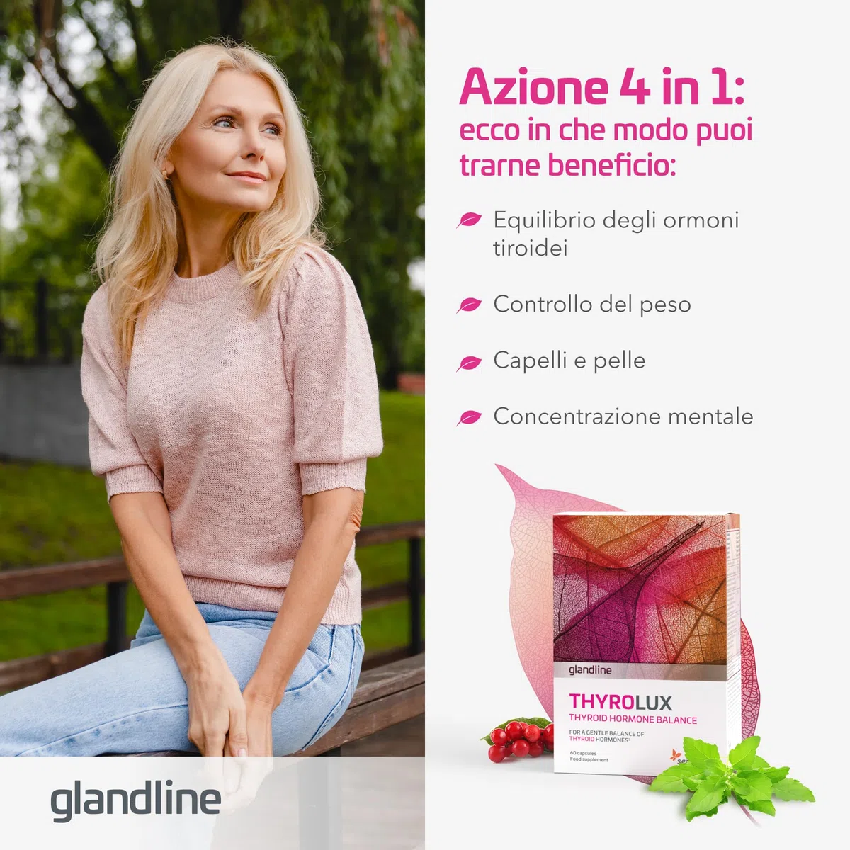 Tiroide - Compresse di iodio - L tirosina, Iodio, Selenio, Magnesio, Schisandra, Zinco- Nutrienti e minerali di origine vegetale - 360 capsule - Thyrolux Sensilab