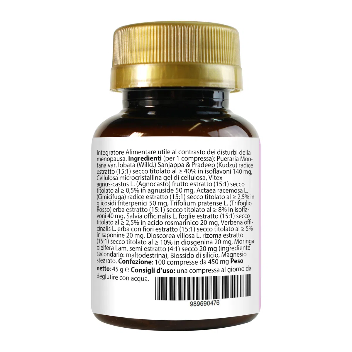 Set di Integratori Menopausa 100 Compresse e Vitamina C Masticabili | Kudzu e Trifoglio Rosso Ricchi in Isoflavoni | Metabolismo, Peso, Rilassamento, Vampate | Antiossidante e Sistema Immunitario