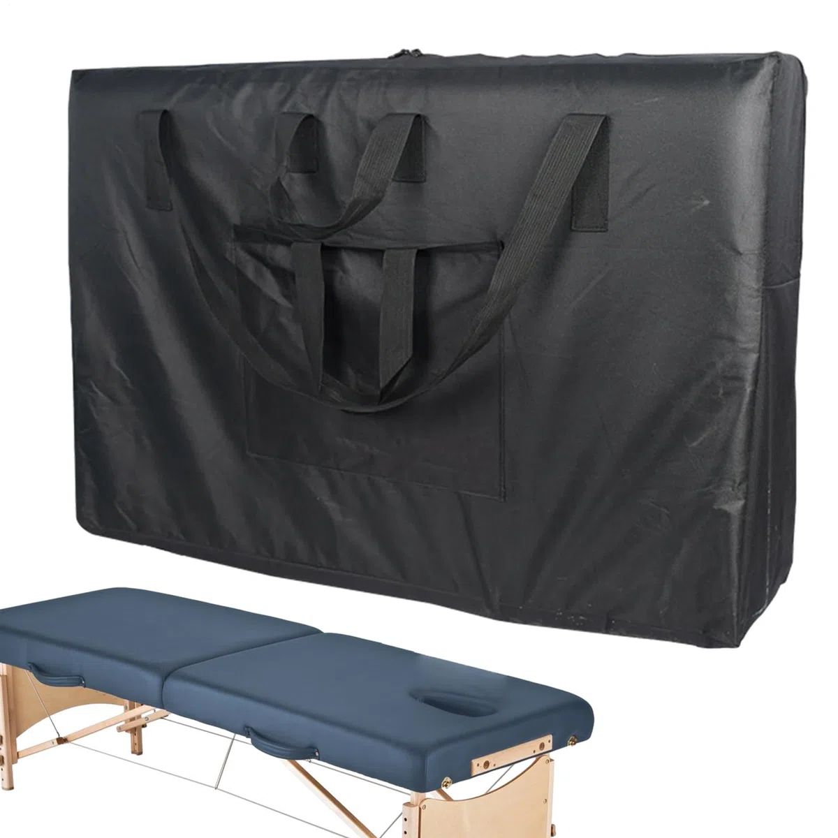 Custodia per lettino da massaggio, in tessuto Oxford 600D, resistente, portatile, con tracolla, cerniera e tasche portaoggetti, ideale per massaggiatori, saloni, viaggi, attrezzature spa e Rollawa