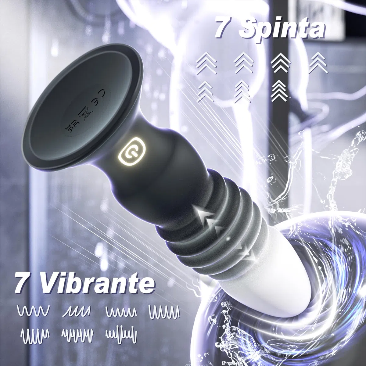 Sex Toys Plug Anale Vibratore per Uomo Donna - Stimolatore Prostata Vibratori Anal Plug Sex Toy 7 Vibrazione 7 Spinta, Massaggiatore Prostatico Sexytoysys per Uomini Coppia Gay con App & Telecomando