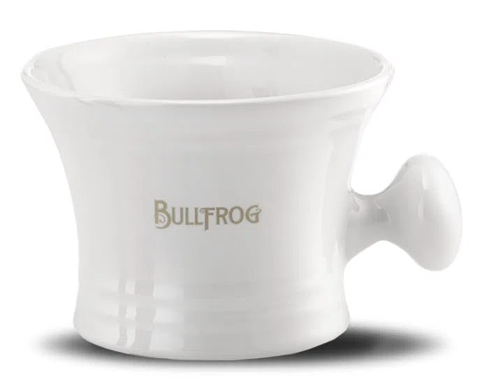 Bullfrog Ciotola Da Barba In Porcellana - Design Tradizionale - Favorisce la Creazione della Schiuma - Manico Ergonomico - Made in Germany