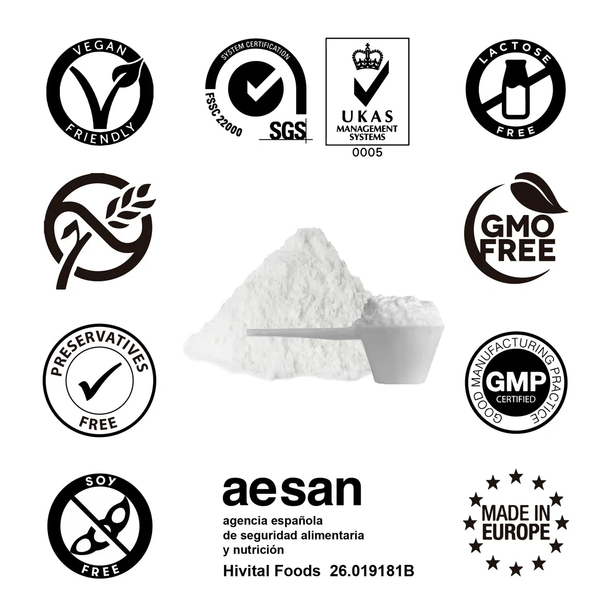 Myo Inositolo 4000 mg. Pack da 600 g. per 5 mesi di trattamento. Regolatore ormonale 100% Vegano. Il Myo-Inositolo per aiutare con la PCOS o PCOS. Prodotto in Europa da HIVITAL