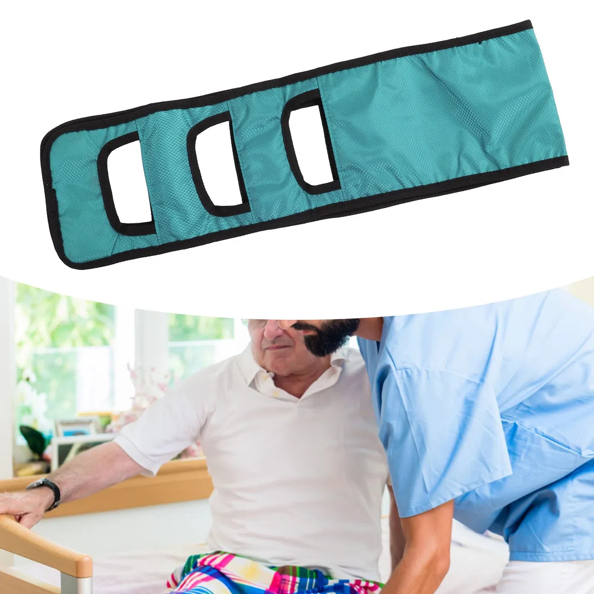 Topyond Mobility Cintura di Trasferimento e Sollevamento, Assistenza per Il Sollevamento Dell'imbracatura per Anziani, Disabili e Pazienti, Fascia Sicura ed Ergonomica (Verde)