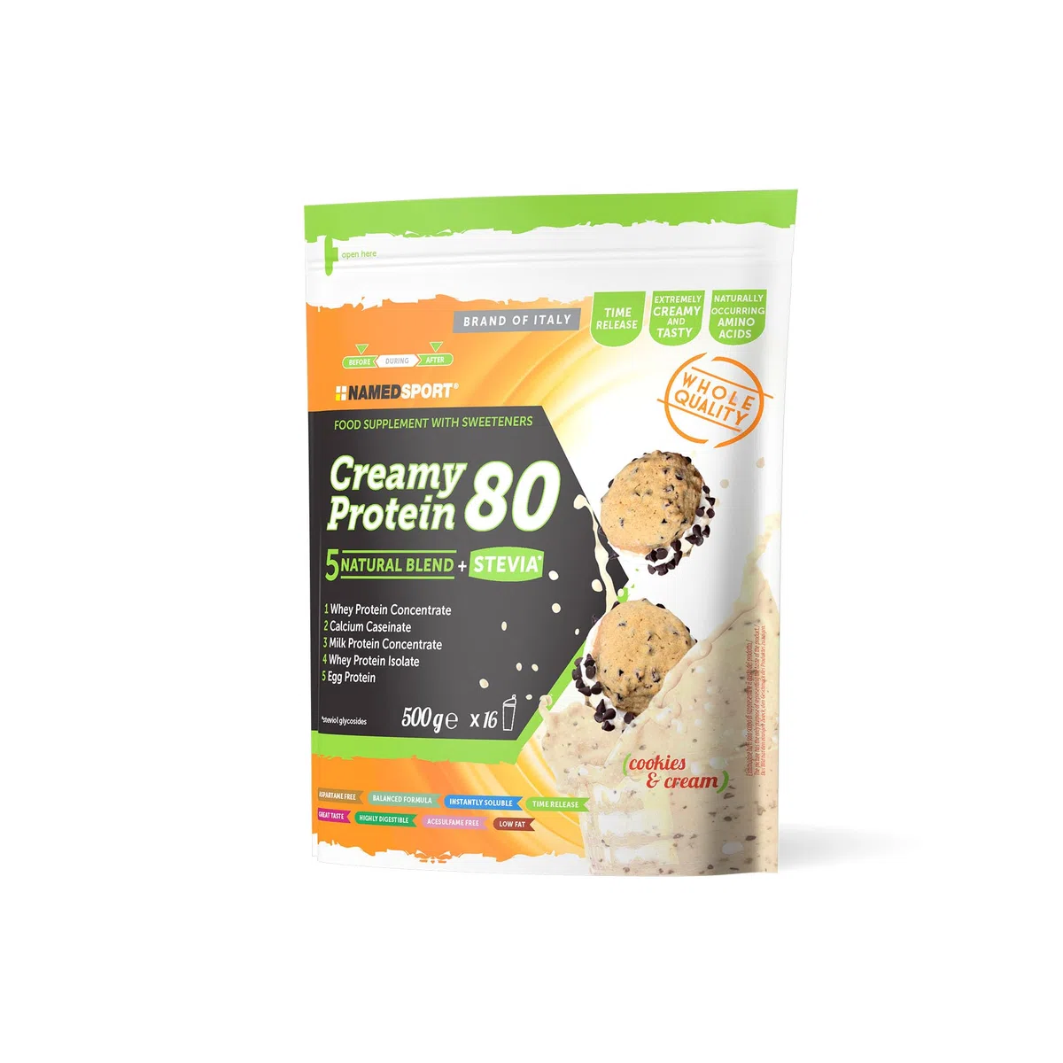 Named Sport Creamy Protein 80 Cookies & Cream - 500 Gr