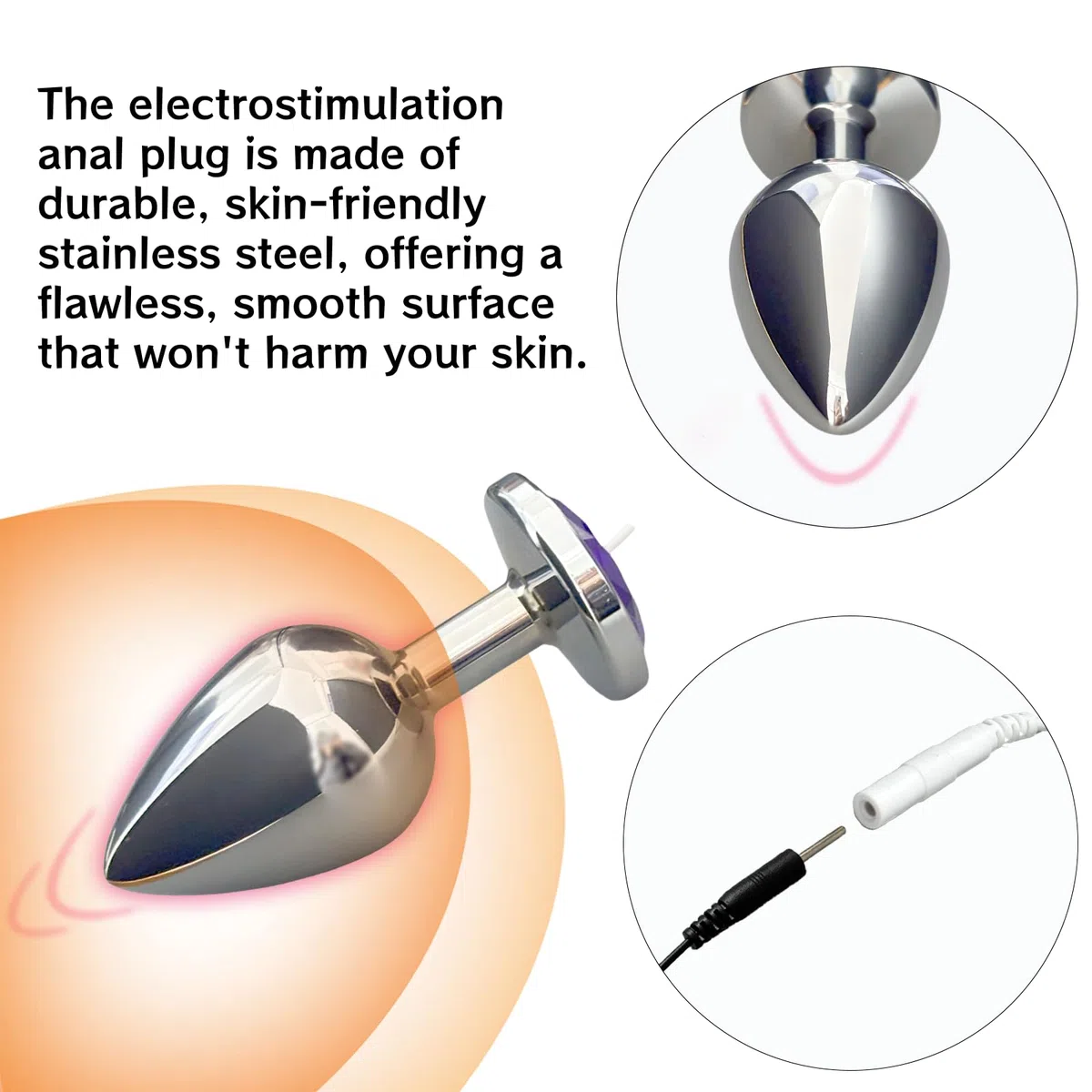 Set di Elettrostimolazione, Dilatatore Elettrico, Plug Uretrale con Scosse Elettriche e Plug Anale, Anello Penis Massaggiante con Masturbatore, Giocattoli Sessuali Fetish per Donne e Uomini