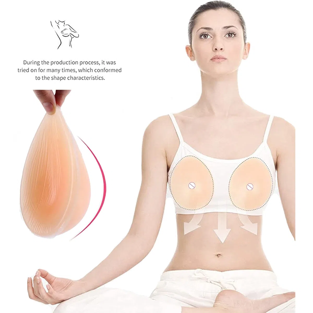 Protesi Mammarie In Silicone Autoadesive, For Mastectomia Realistiche E Cuscinetti Morbidi For L'ingrandimento Del Seno For Cosplay Transgender