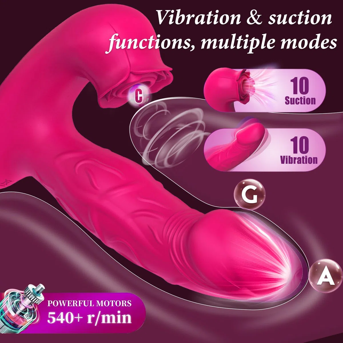 Vibratoreper Donna Professionale 3 in 1 Sex toys, Vibratoriper donne Succhia clitoride per Donna vibratore donna Sexytoysys coppiap Vibratoreper Dónnà Grandi vibratore per Dónnà
