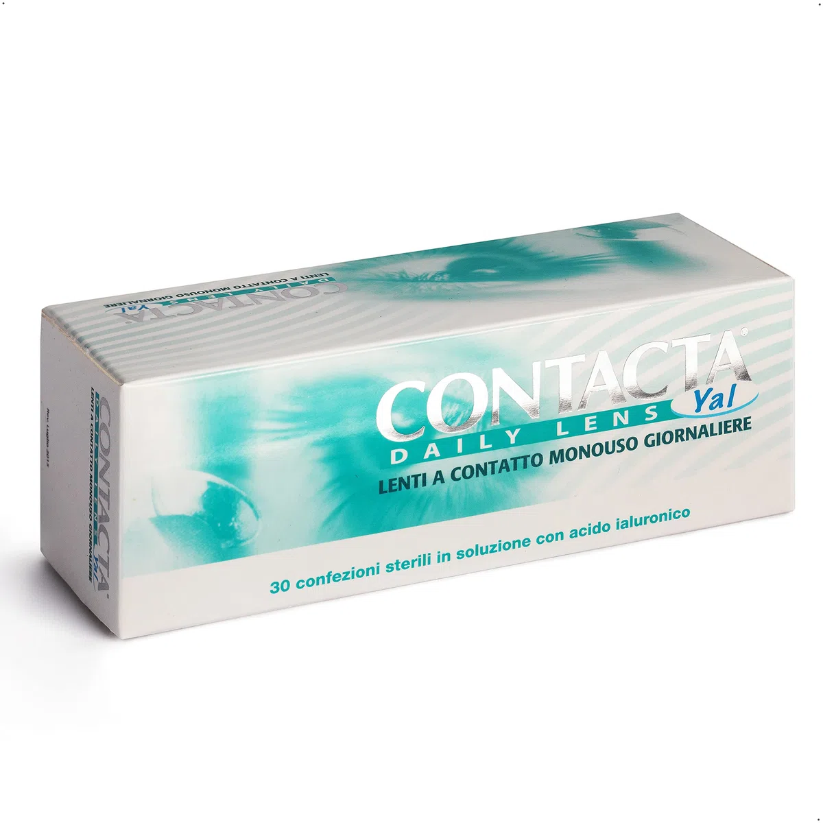 Contacta, Daily Lens Yal 30, Lenti a Contatto Giornaliere per Miopia, Lenti a Contatto con Acido Ialuronico Sicure e Facili da Applicare, Diottrie -4,50, Confezione da 30 Lenti Monouso