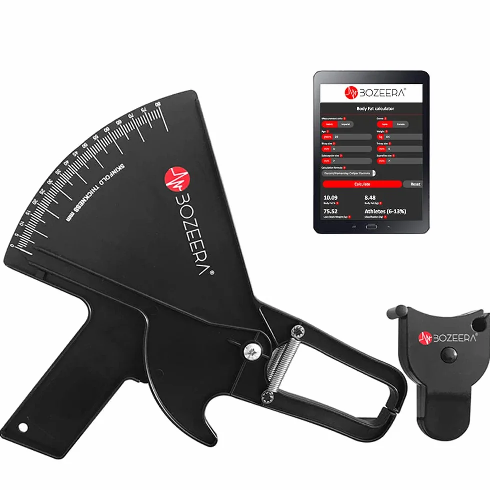 [PLICOMETRO PROFESSIONALE E NASTRO MISURATORE] - Adipometro PRO - Gratis Manuale in Italiano, Software e Video -BOZEERA© -Percentuale Grasso Del Corpo