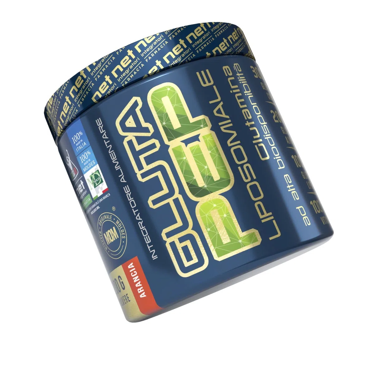 NET Integratori Farmacia GLUTA PEP Liposomiale - 200g Gusto Arancia - Integratore per Recupero Muscolare, Sistema Immunitario e Energia - Glutamina Peptidica Liposomiale ad Alta Biodisponibilità