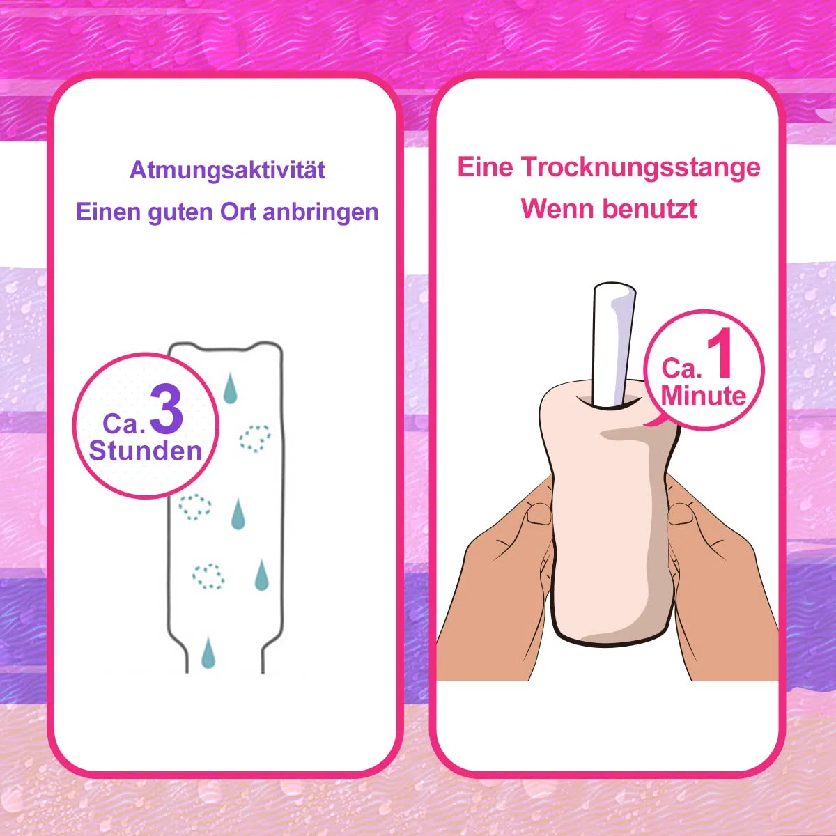 ZEMALIA Assorbimento dell'acqua per masturbatore coppa e masturbatori realistici, giocattolo sessuale, asciugatura rapida e deodorante, cura antibatterica