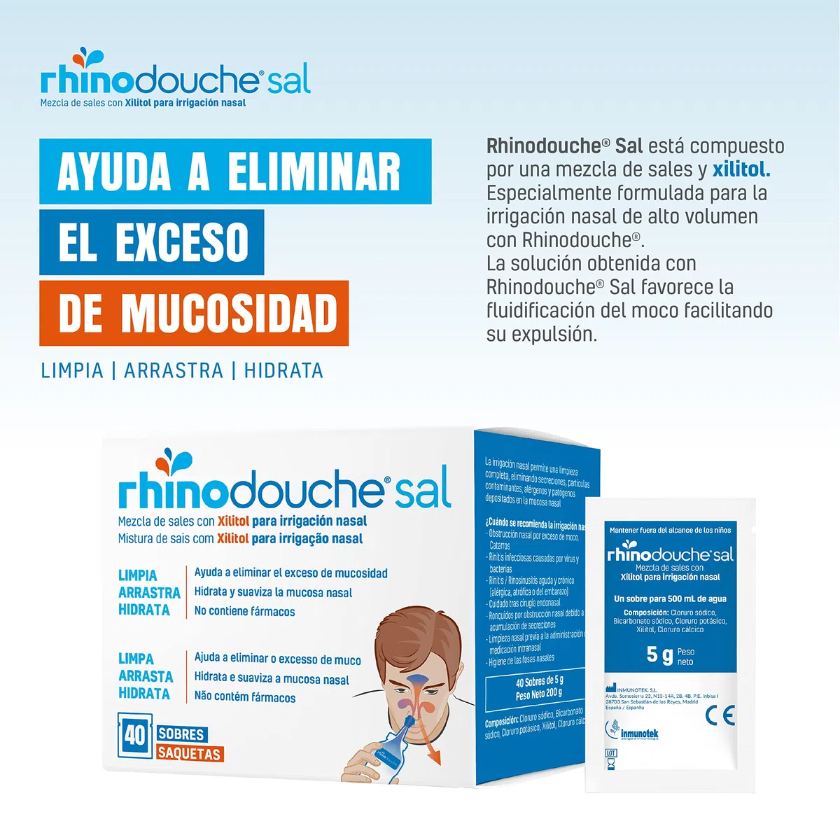 Sale detergente nasale Rhinodouche 40 bustine