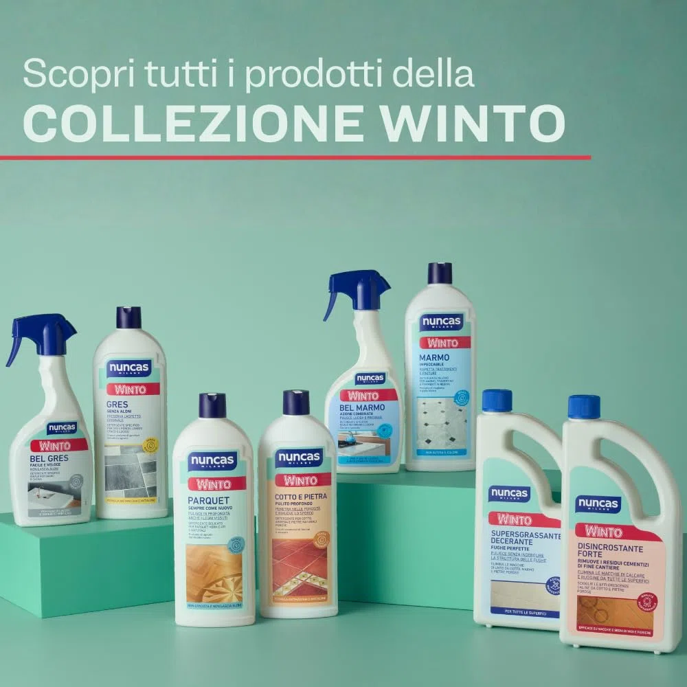 Nuncas - Winto Marmo - Detergente per Pavimenti in Marmo - Multipack - Confezione da 3 x 1000 ml