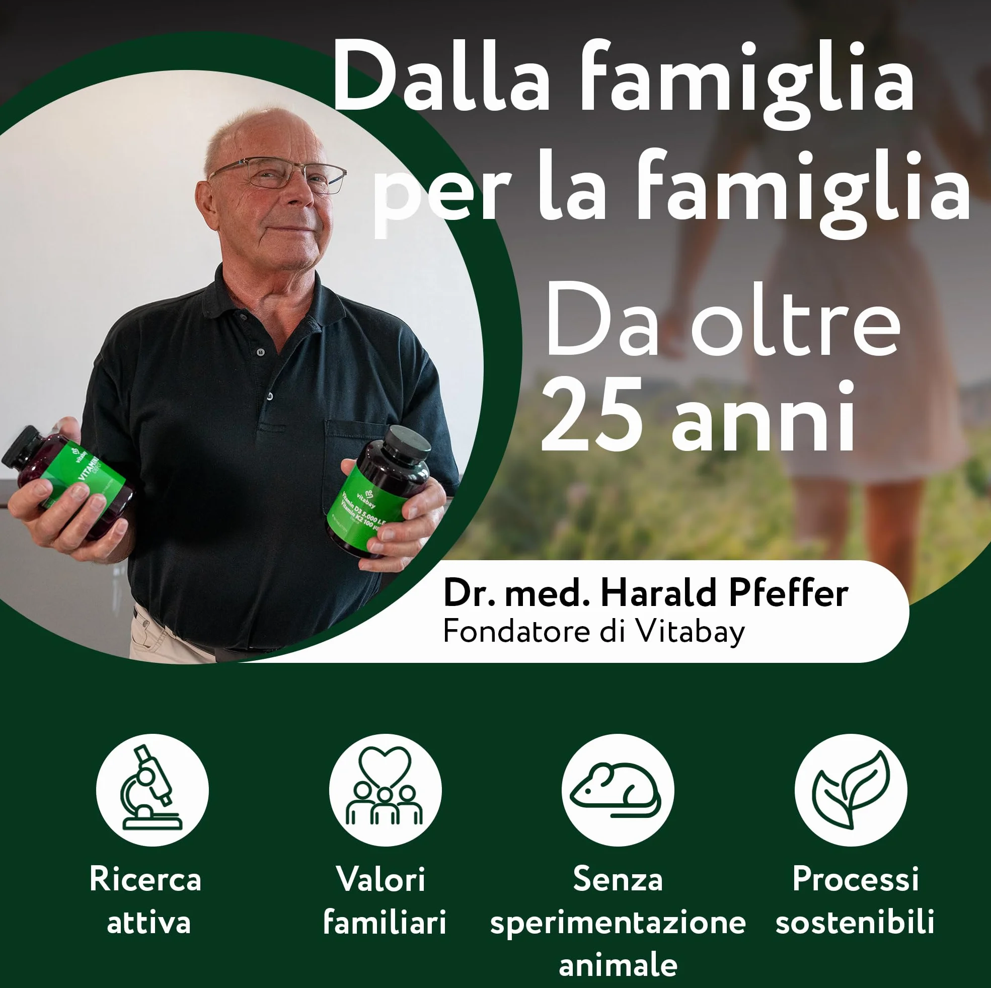 Vitabay Calcio 1000 mg - 90 capsule vegane con citrato di calcio - calcio per metabolismo energetico, ossa e denti - testato in laboratorio in Germania - senza additivi - 1 mese