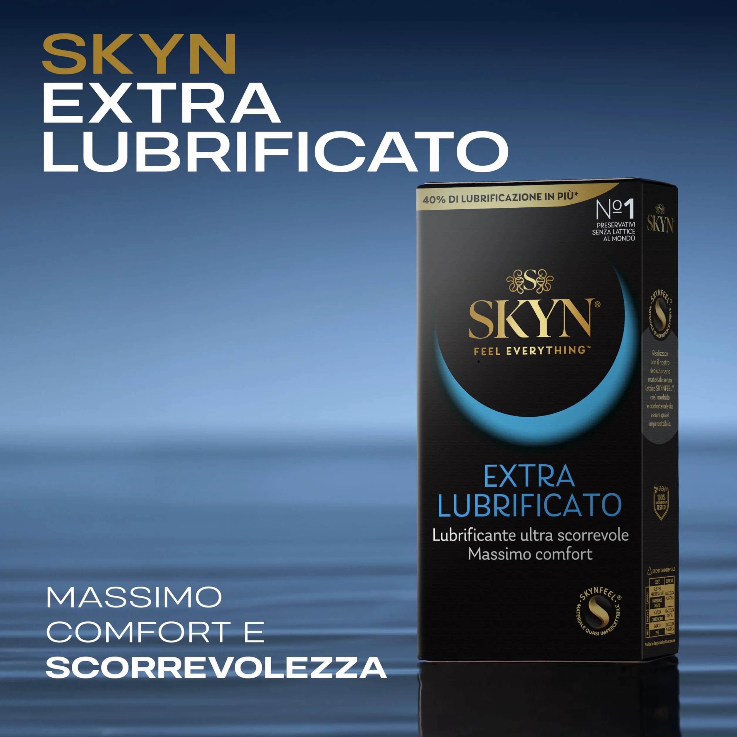 SKYN Elite Extra Lub - Preservativi Senza Lattice in Poliisoprene - Ultra Sottili e Extra Lubrificati, 48 Pezzi