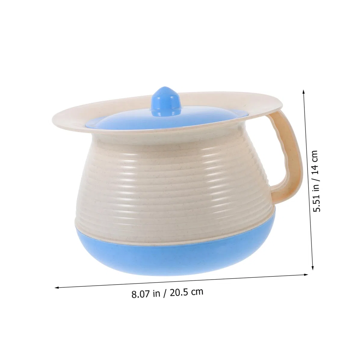 VICASKY Vaso da notte unisex portatile con coperchio, per adulti e adatto per casa e in viaggio, materiale durevole, facile da pulire, anziani