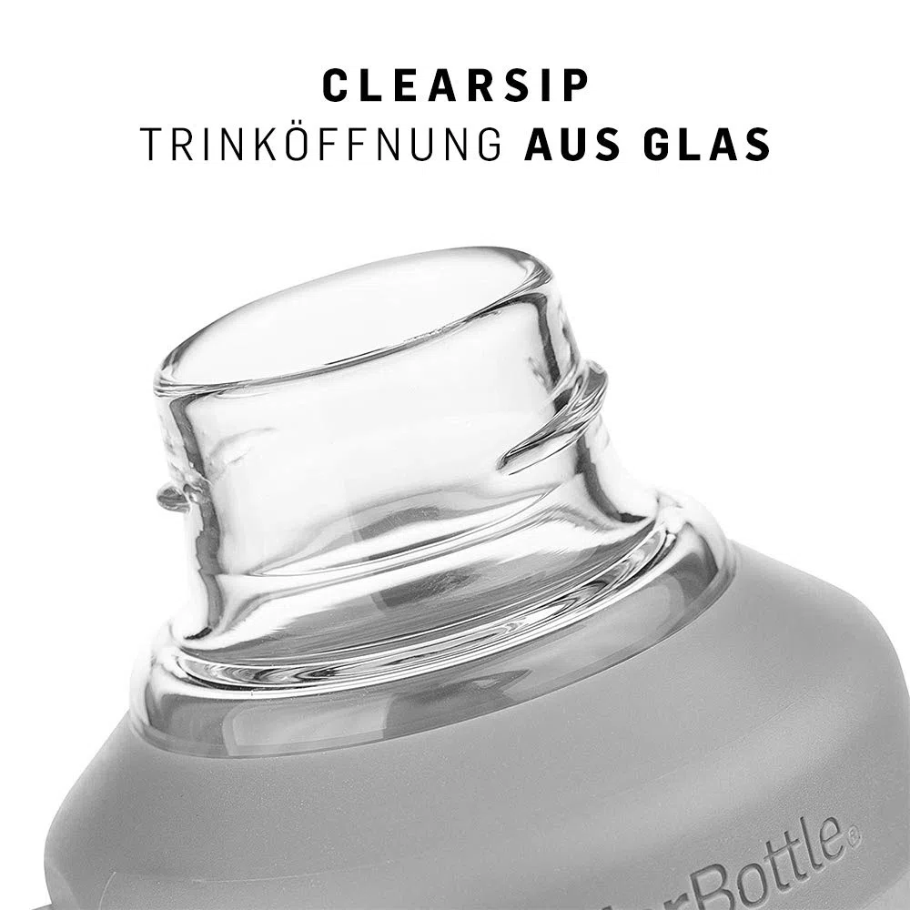 BlenderBottle Mantra Shaker Per Frullati Di Proteine, Bottiglia Per Acqua, Borraccia In Vetro, Con Blenderball, Unisex – Adulto, Plum, 590