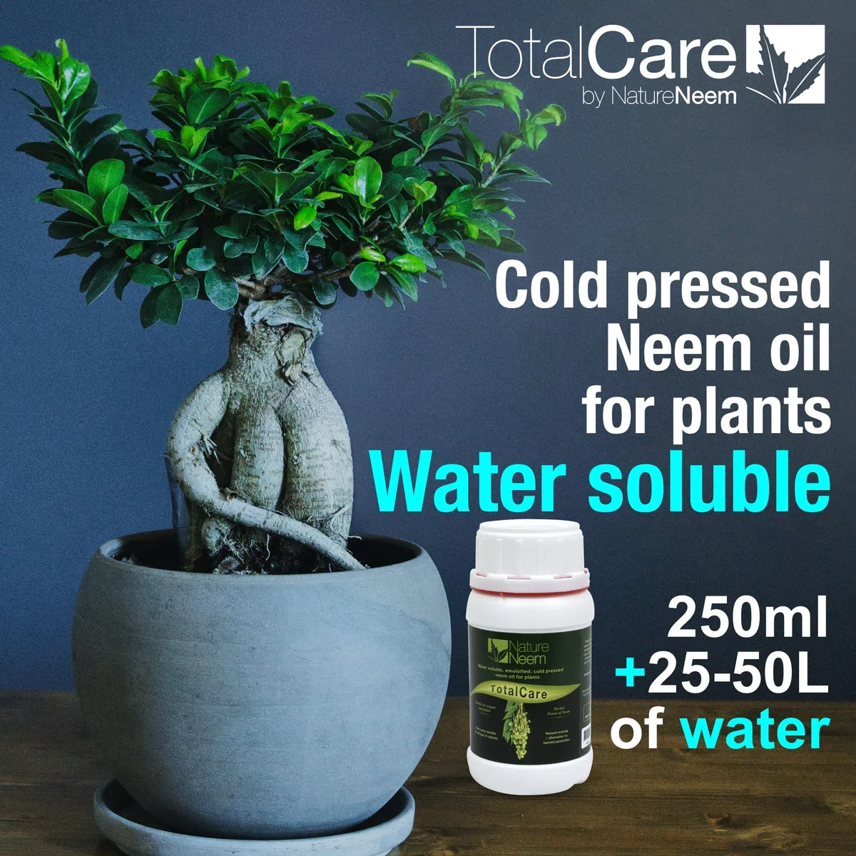 TotalCare – Olio di Neem solubile in acqua per piante - 500 ml - certificato biologico