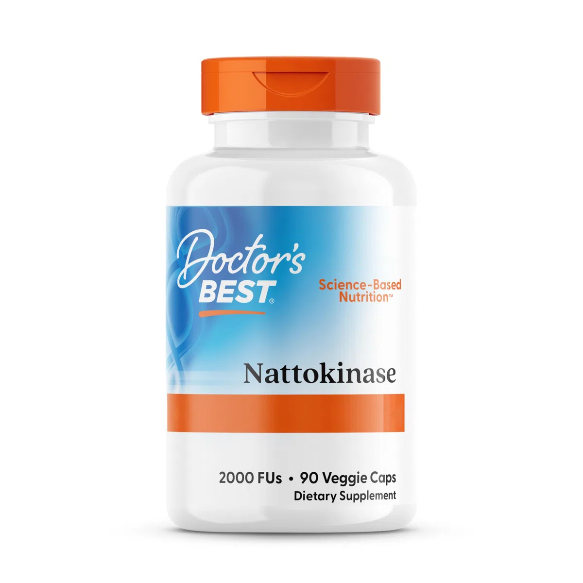 Doctor's Best Nattokinase, 2000 FU, integratore enzimatico, 90 capsule vegane, supporta la salute del cuore e la circolazione sanguigna