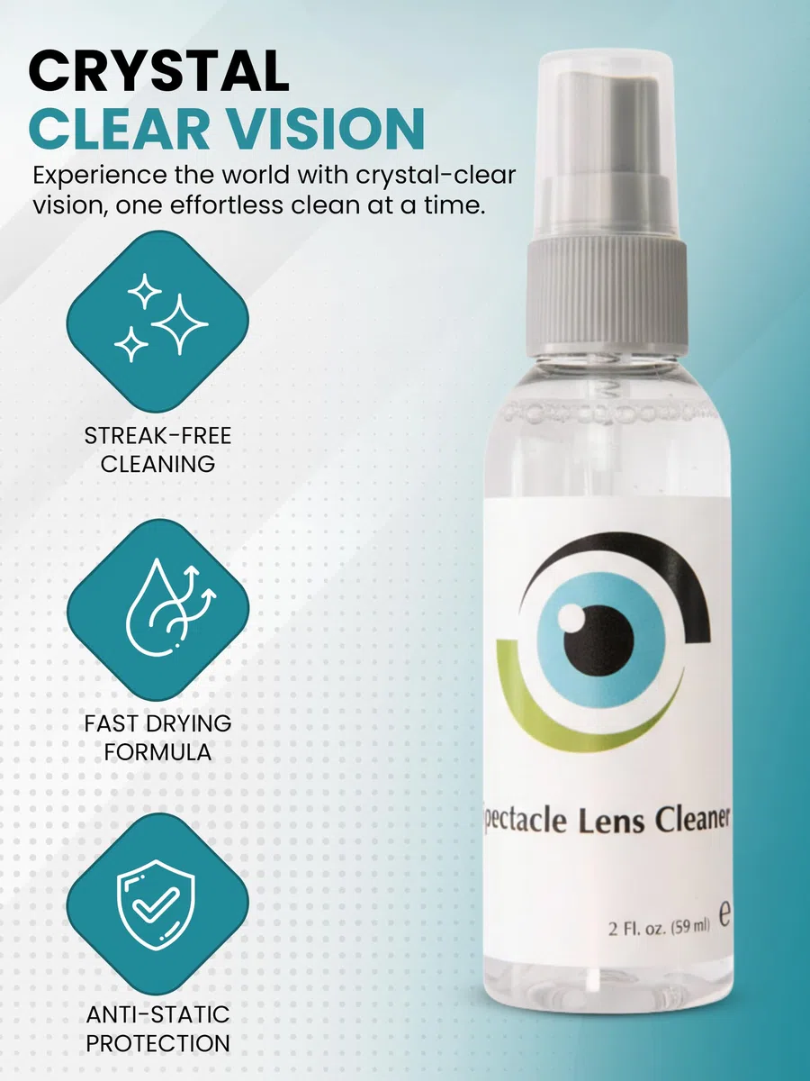 SPORTS WORLD VISION Leader Detergente liquido per lenti per occhiali 3 x 59 ml flacone da 2fl oz per detergente per occhiali, altre soluzioni per lenti a contatto - Spray detergente per occhiali senza