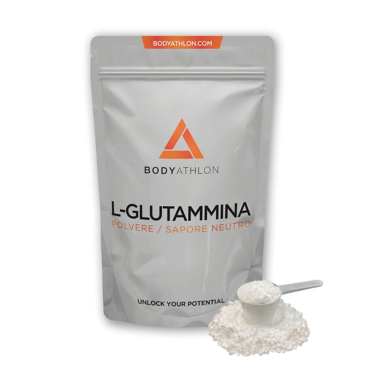 L-Glutammina in polvere 500g - aminoacido L-Glutammina dal sapore puro - 100 dosi di L-Glutammina vegana e senza glutine - Recupero muscolare - Bodyathlon