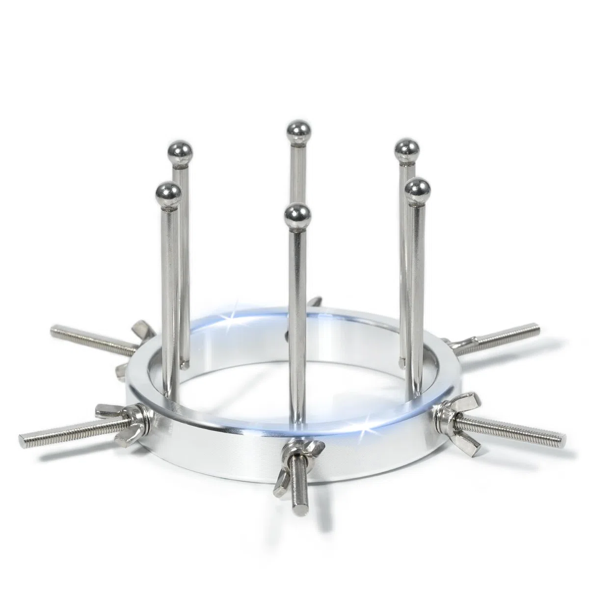 AMAZBEE Espansore anale in metallo 6 viti in acciaio inox espansore anale divaricatore di labbra Dimensioni regolabili dilatatore estensore pene buttplug SM sex toys per uomini donne coppie spina