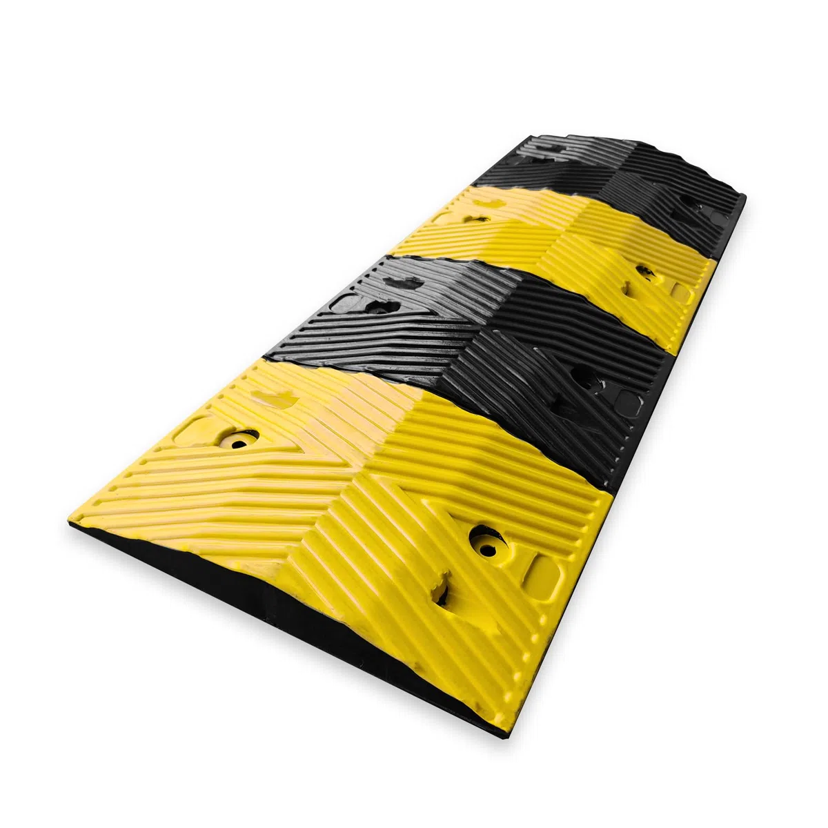 KARAT - Rallentatore di velocità - Rampa per auto - Sicurezza stradale in gomma riciclata di alta qualità - Soglia di pavimento resistente alla pressione - Modello Kenya, 100 x 35 x 5 cm, nero-giallo