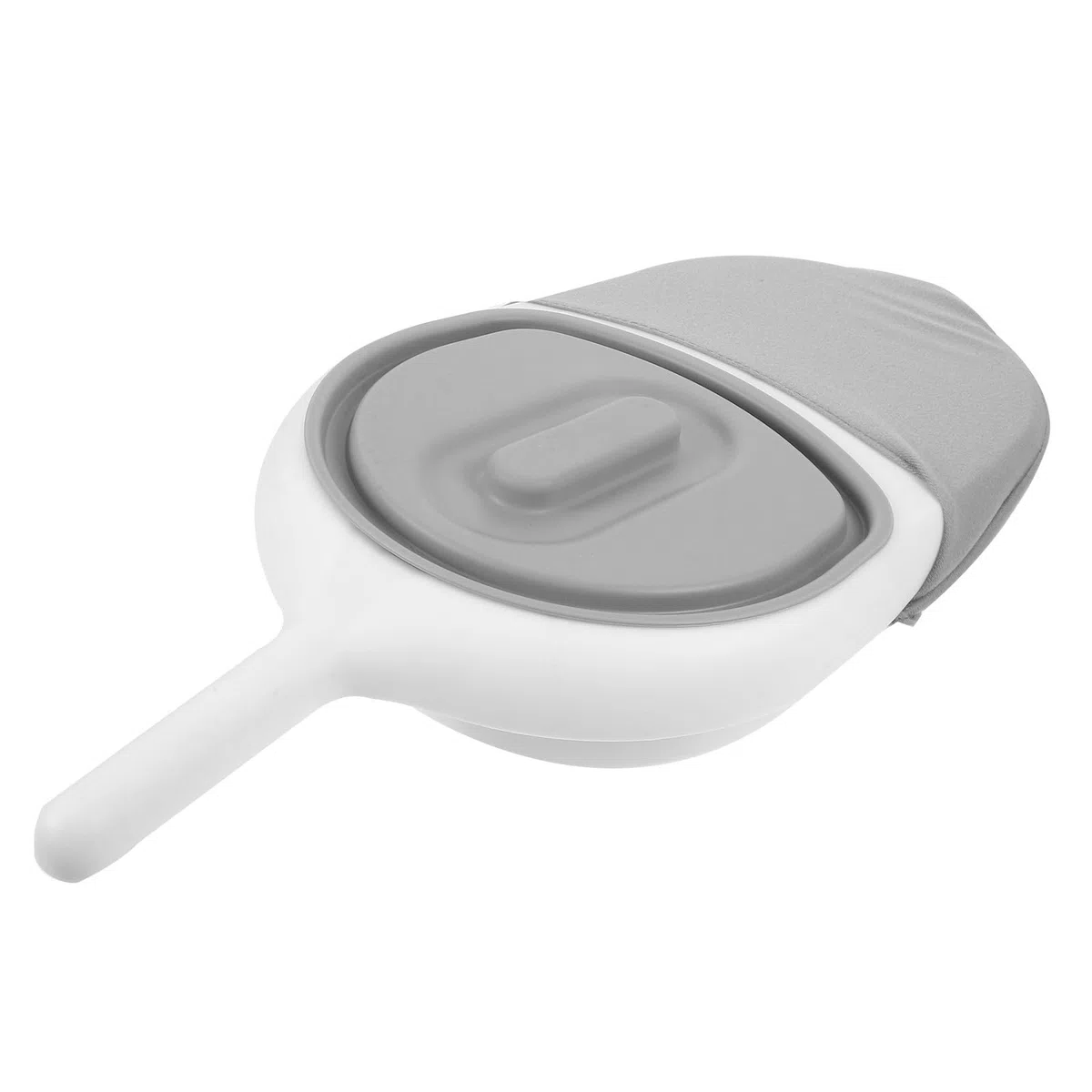 Padella da Letto per Anziani e Donne Vaso da Notte Portatile in Plastica Resistente Maniglia Antiscivolo e Coperchio Accessorio Ospedaliero per Uso Domestico e Viaggi Design