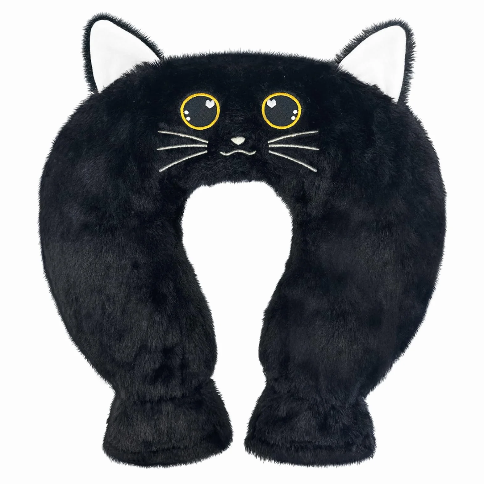 Borsa Acqua Calda, 1L Borsa Acqua Calda Peluche con Coperchio, Adatto per Regali di Natale e Inverno per Bambini, Anziani, Fidanzate(Gatto Nero)
