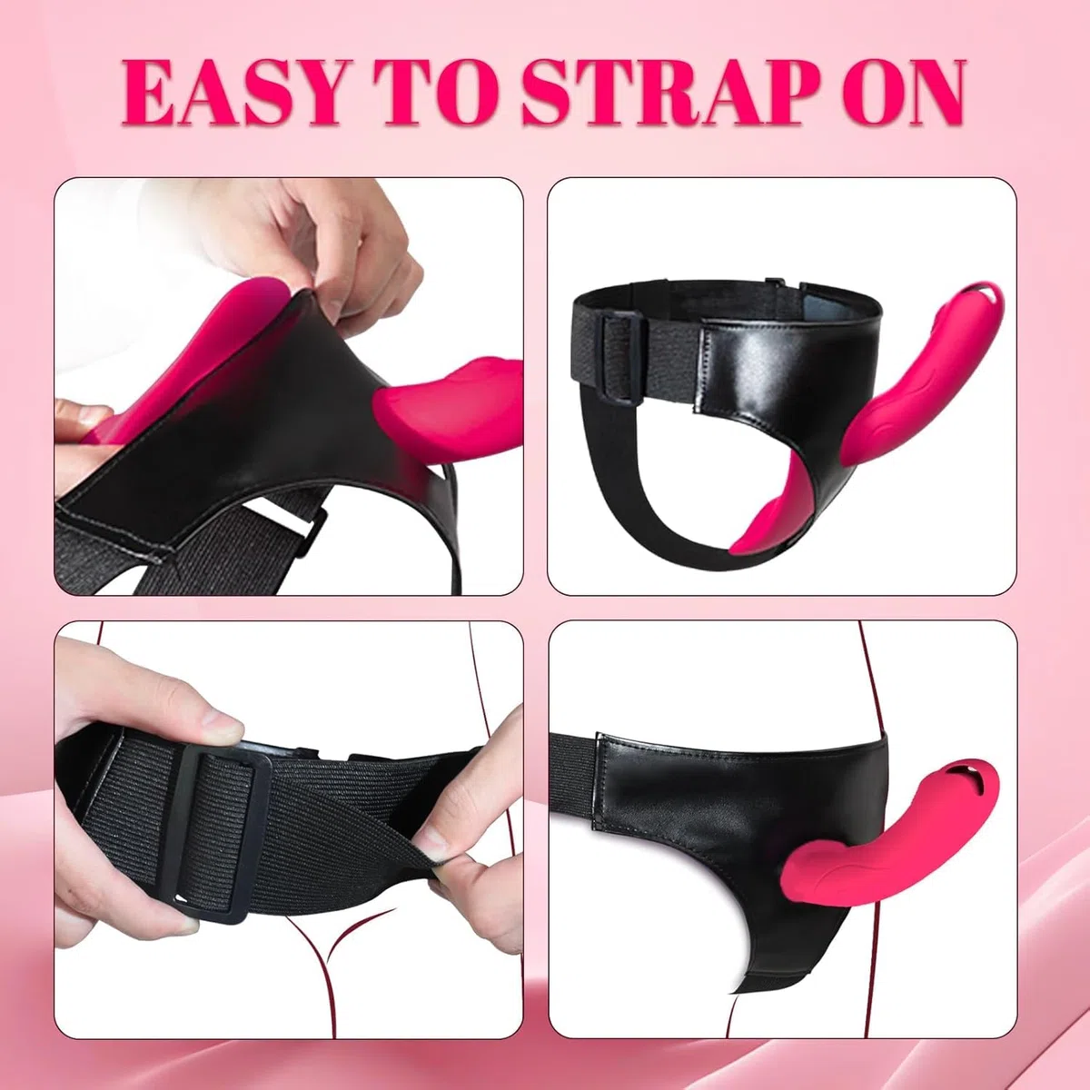 Dildo Vibrante strapon, Dildo Indossabile Sessuale Stimolazione del Punto G Clitoride Anale, Sex Toys Vibratore per Donna, Toys Sessuali Strap on per Coppie Uomo Donna Lesbica