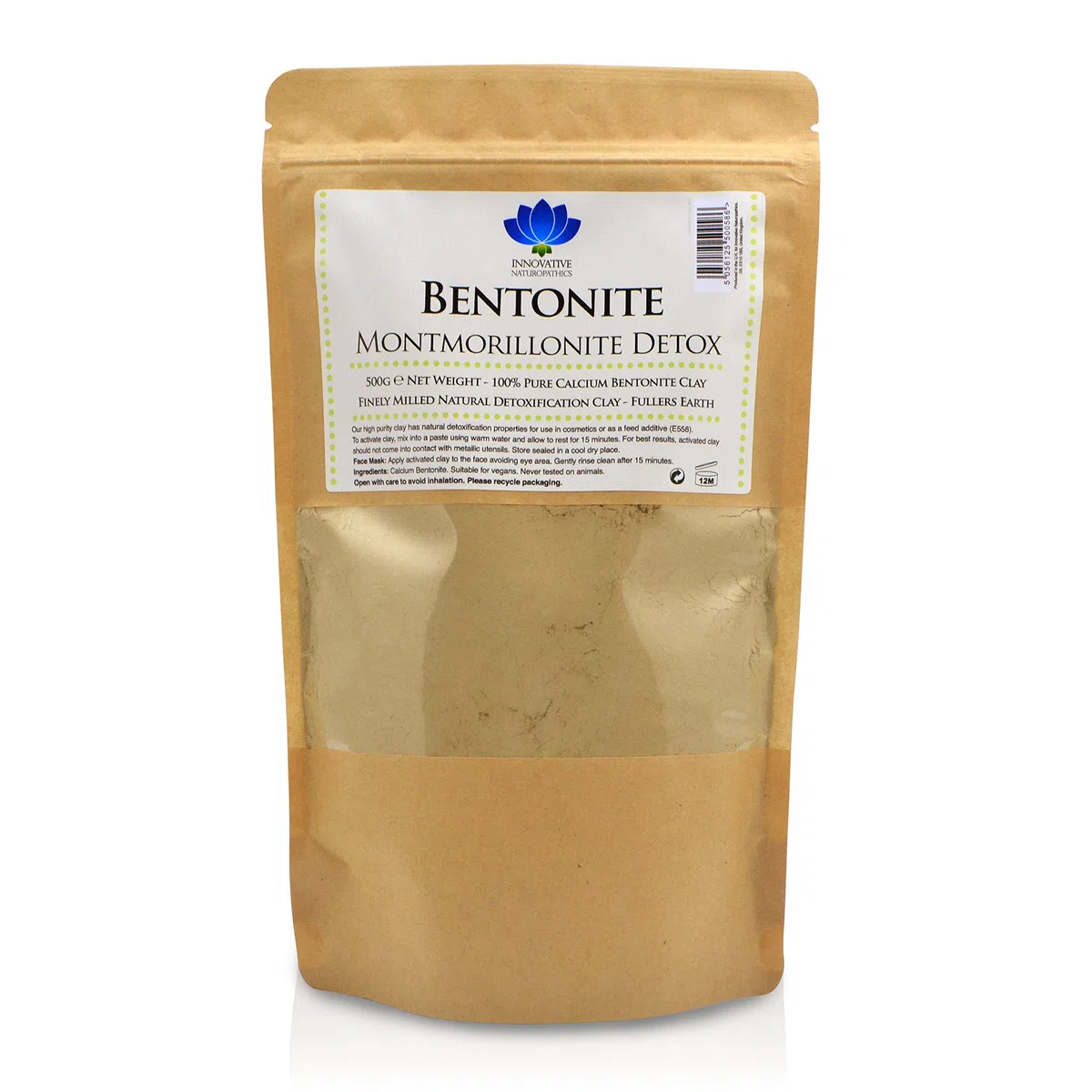 Bentonite – Confezione da 500 g – Pure Calcium Bentonite Detox