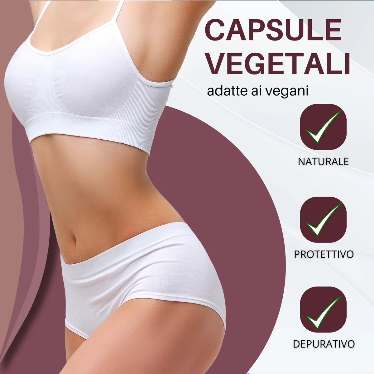 Integratore Cistite Donna con d Mannosio Uva Ursina Mirtillo Rosso e Ortosiphon, azione Naturale Antibatterica e Depurativa - 100 Capsule Vegetali