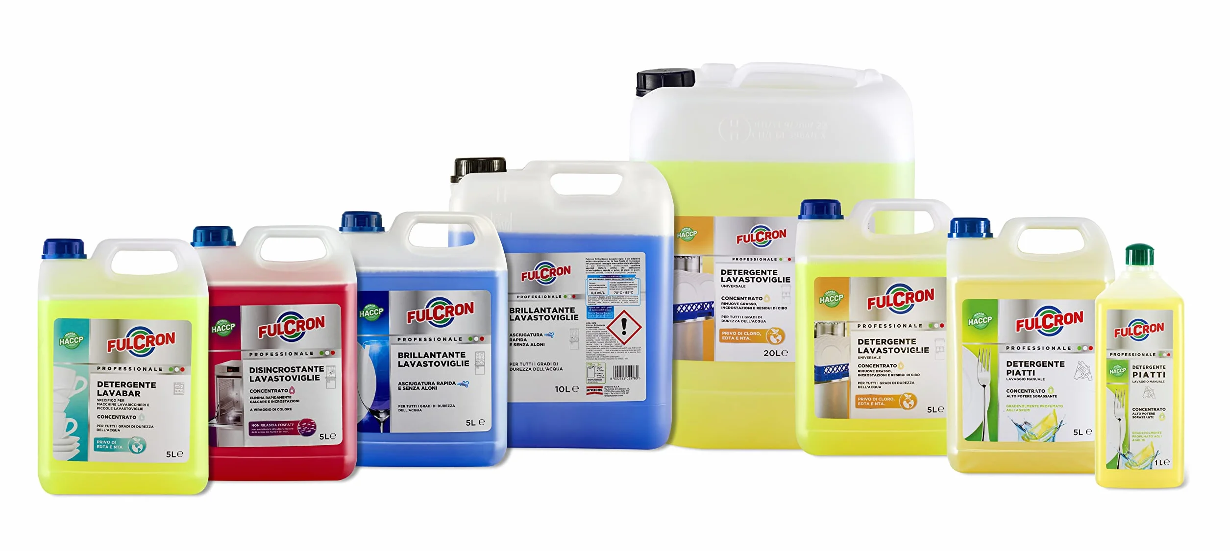 FULCRON Brillantante Lavastoviglie, Additivo Acido Concentrato, Assicura Un'Asciugatura Rapida e Senza Aloni, 5 L, Liquido