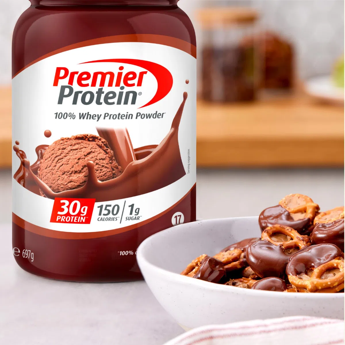 Premier Protein - Whey 100% Protein Powder - Chocolate Milkshake - 697g