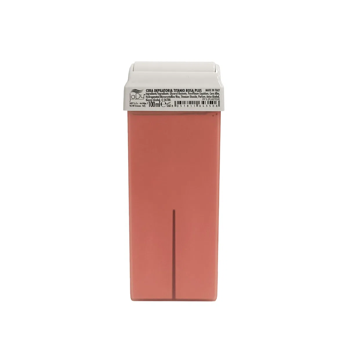 JaDy Cera Titanio Rosa Roll-On 100ml – Set 24 Pezzi – Formula Professionale per Pelli Sensibili – Scorrimento Morbido, Risultato Ultra-Liscio – Depilazione Gambe, Braccia, Ascelle, Corpo