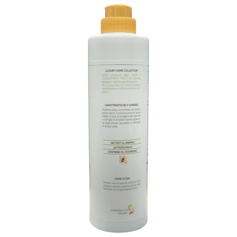 2X Concentrato Piatti, Gel Enzimatico con Lanolina, Lime Selvatico e Pompelmo Rosa, 750ml + Panno SOFT In Lattice (Colori Assortiti)