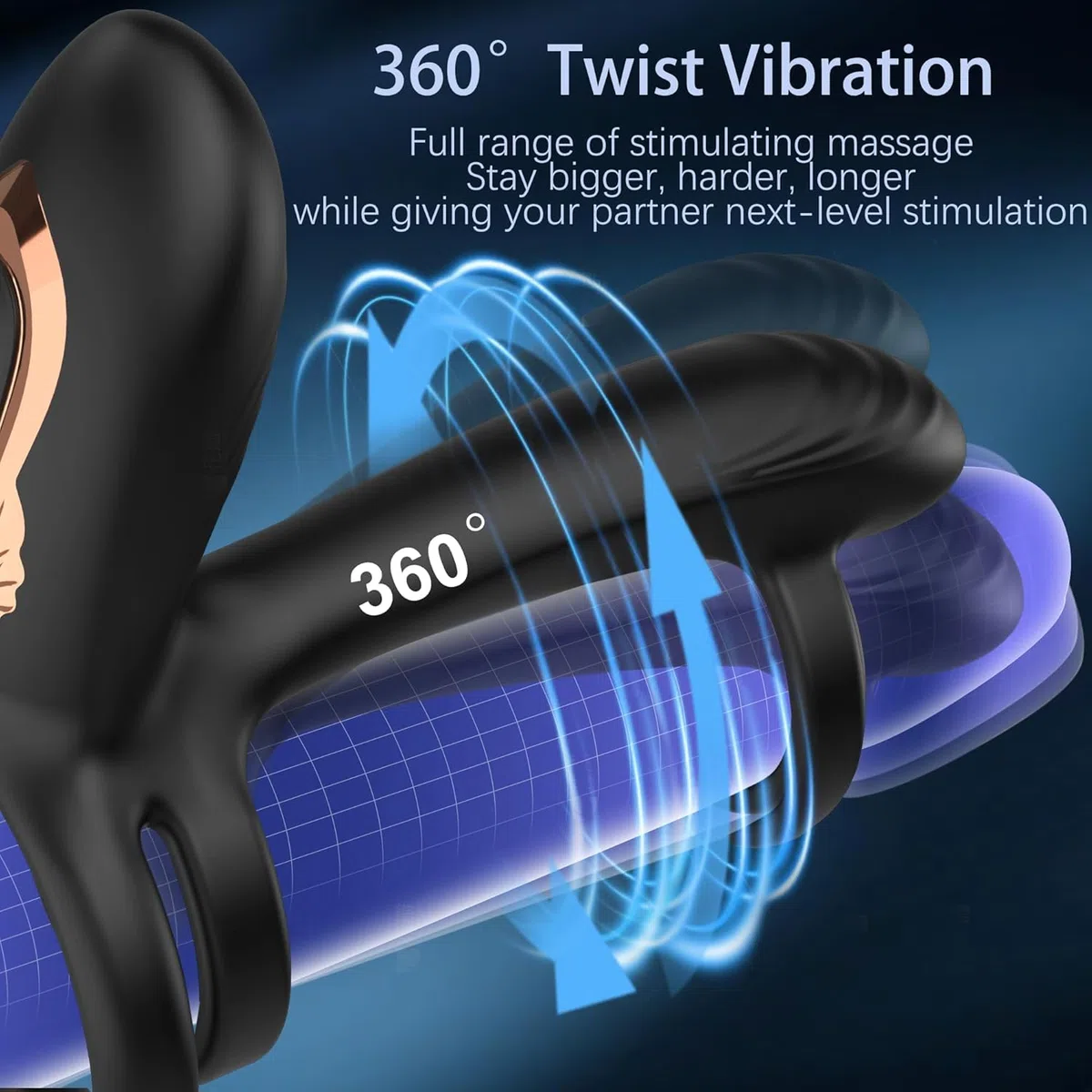 Anello Vibrante per Lei e Lui, Stimolatore per Clitoride, Vibratoreper Uomo Professionale Anello Pene Lui,Vibratore Anello per Pene da Uomo,Sexytoysys Coppia Sex Toys Sessuali per Uomini Donna Sex Toy