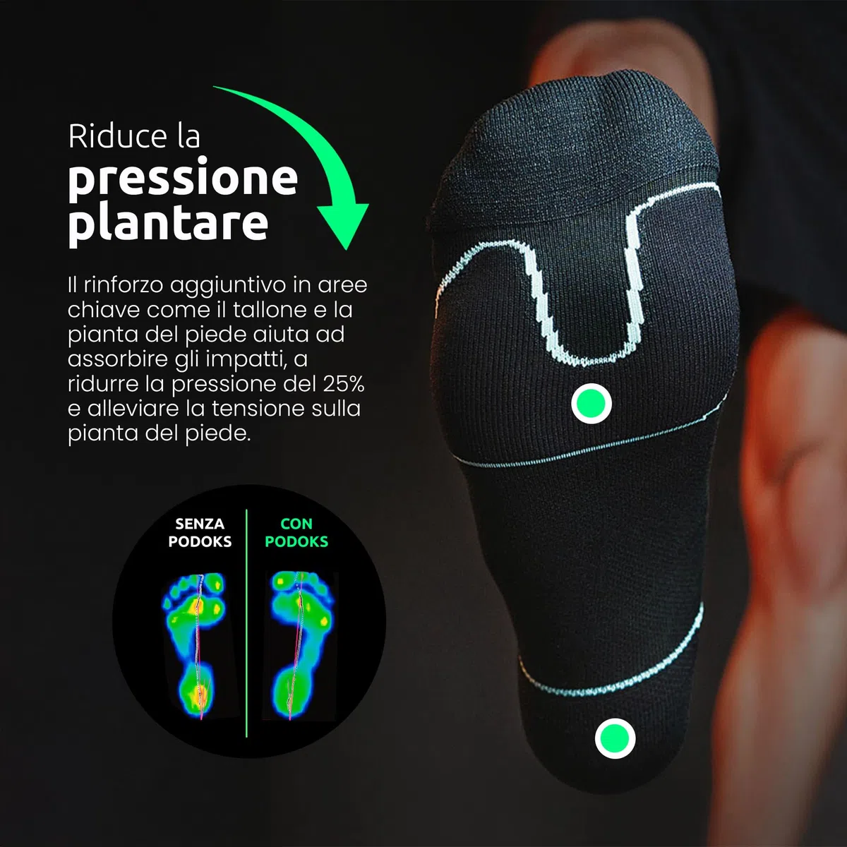 Calzini con Cuscinetti Metatarsali Integrati – Progettati da Podologi – Sollievo dal Dolore da Metatarsalgia, Neuroma di Morton – Alternativa a Plantare Metatarsale