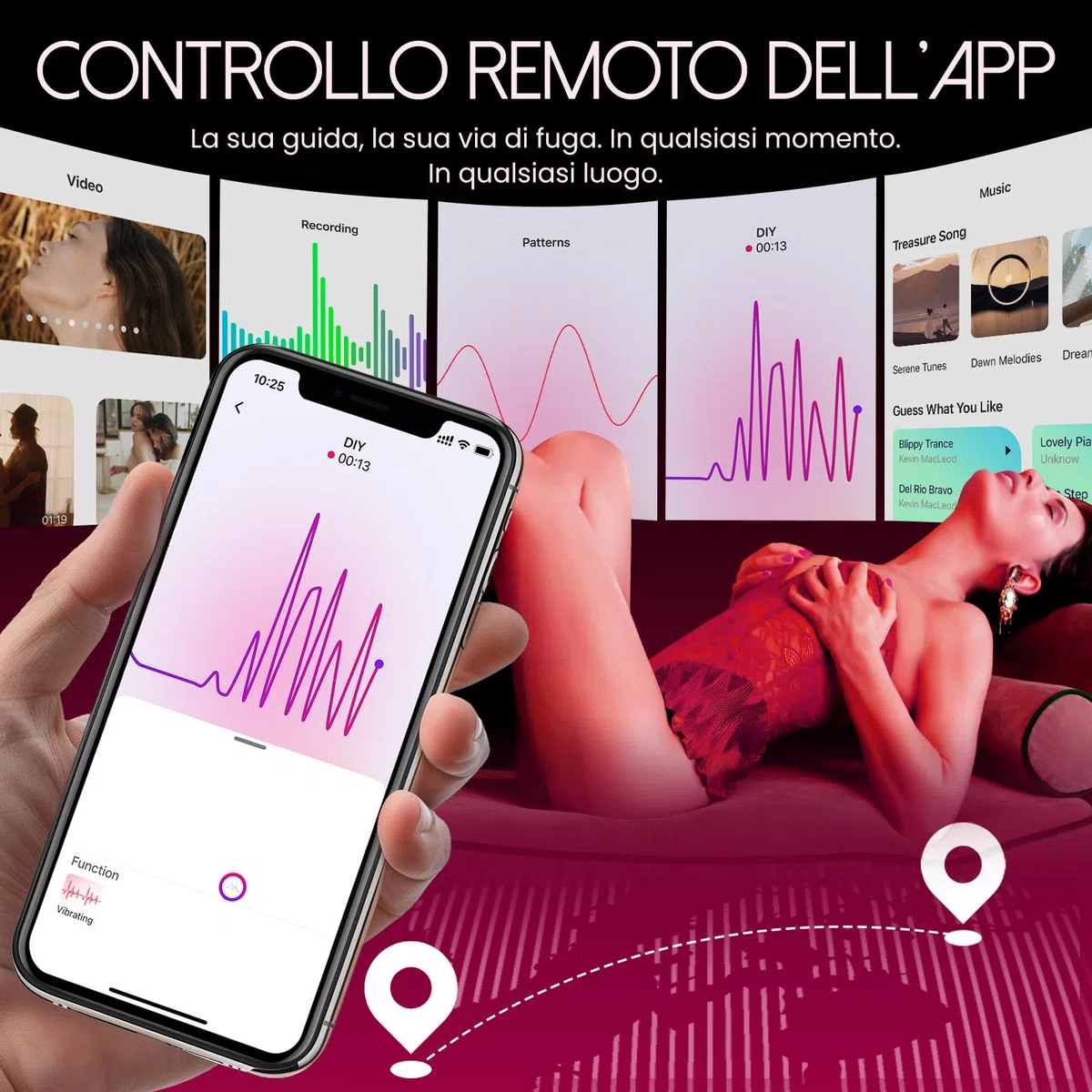 Giocattolo sessuale per donne equitazione dildo impulso, macchina sessuale telecomandata per coppie con movimento della lingua e vibrante vibrante clitoride vibrante, vibratore anale per il punto G