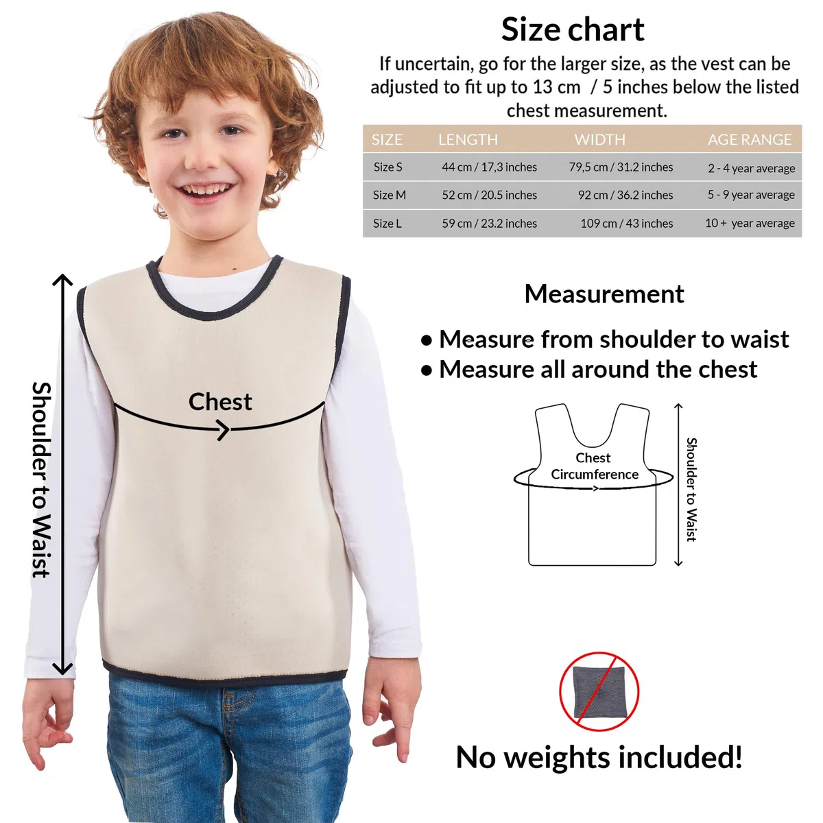 ODOXIA Gilet a compressione per bambini | Fornisce un comfort a pressione profonda | Strumenti ADHD per bambini | Abbigliamento sensoriale per autismo | Design confortevole | Compression Vest