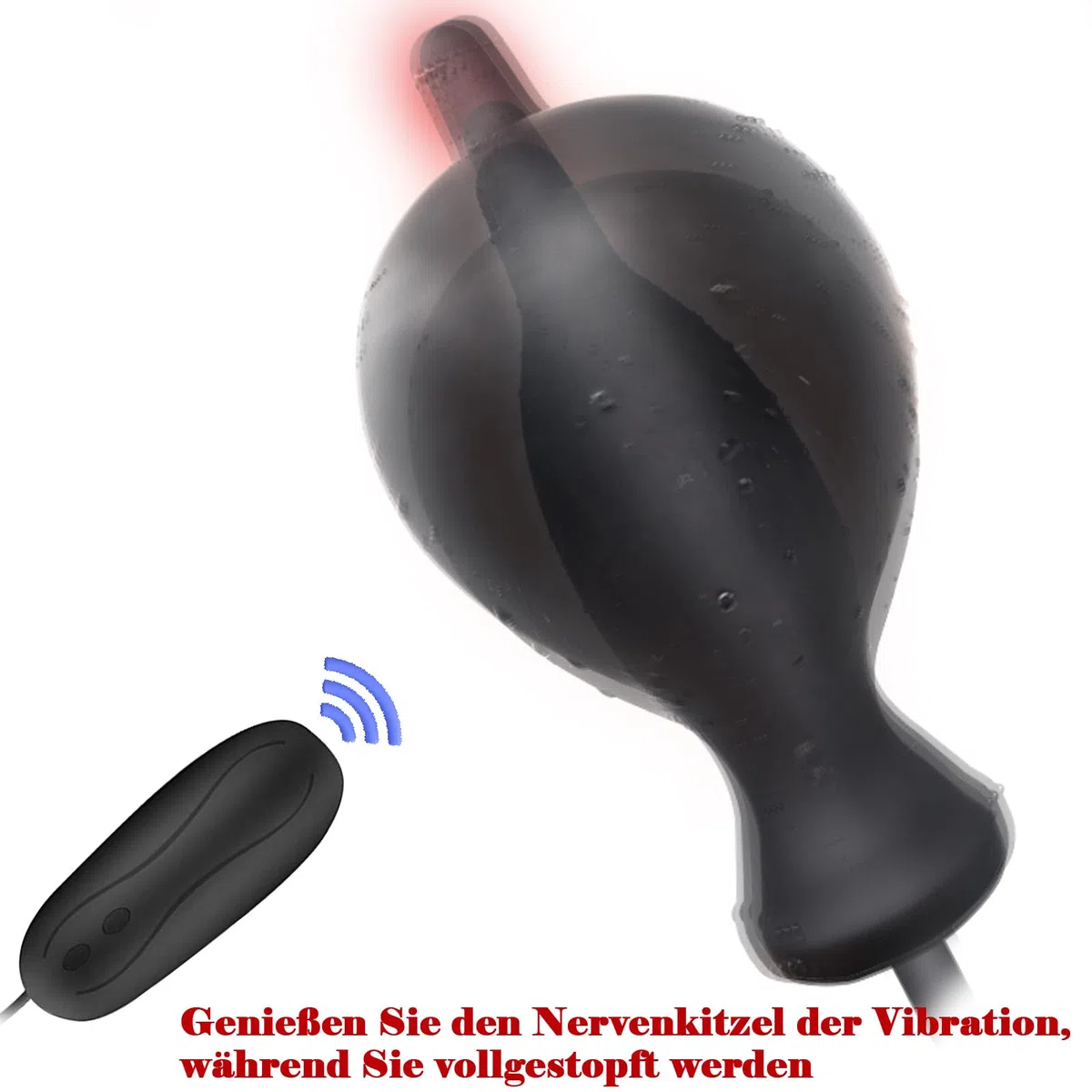 BDSMYEE Plug Anale Gonfiabile Dilatatore Anale Vibrante con 10 Frequenze di Vibrazione, Plug Anale in Silicone Massaggio Prostatico Giocattoli Sessuali Anali