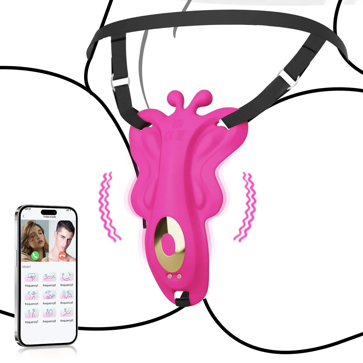 Tonga Panty indossabile Vibratore Adulto Sex Toys per donne, APP & Remote Control Clitoris Stimulator Noveltà Giocattoli per adulti con 9 modalità di vibrazione, Mini Discrete Butterfly Vibrator per