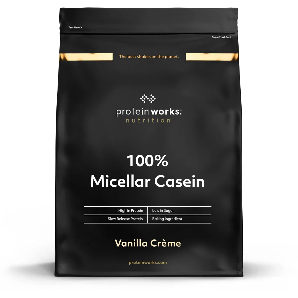Caseina Micellare 100% Proteine In Polvere THE PROTEIN WORKS | Frullato Proteico A Rilascio Lento | Aminoacidi | Supporta Il Recupero | Crema alla Vaniglia | 500g