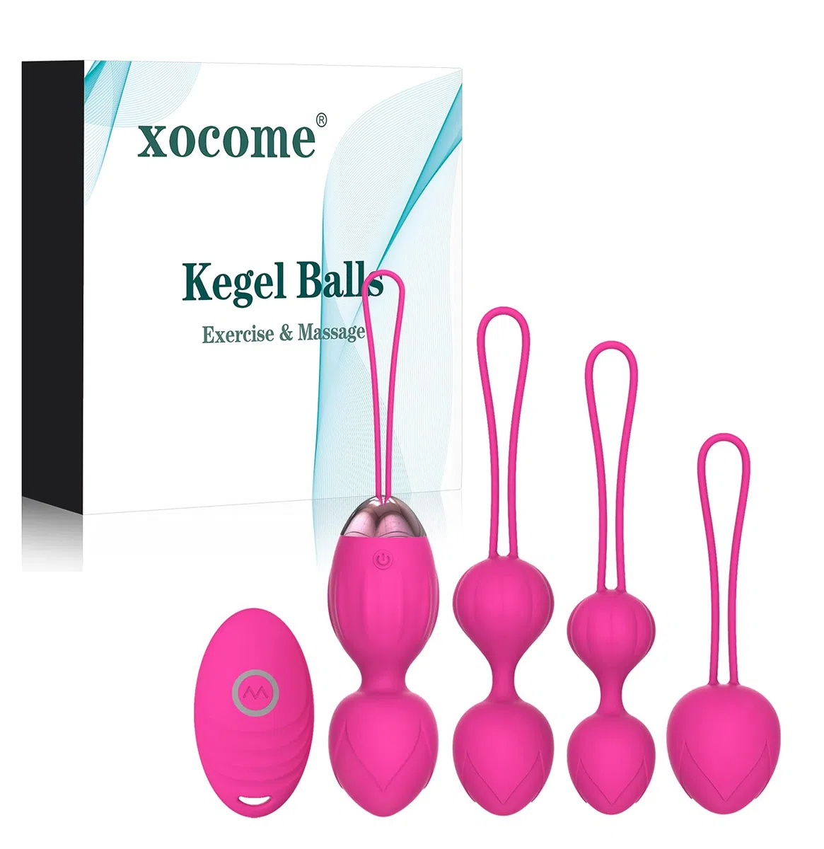 Kegel Balls for Women Ben Wa Balls Esercizi per il pavimento pelvico e rafforzamento per principianti e pesi per esercizi di Kegel avanzati (rosa)