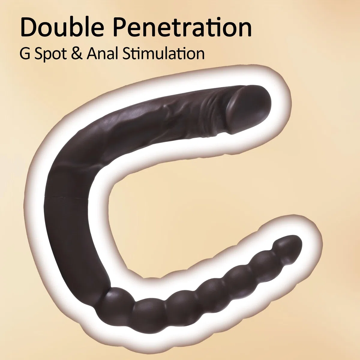 Dildo Doppio Lungo Enorme 66 cm, Pene Realistico e Perline Dildo Flessibile Doppia Faccia per Stimolatore Anale Vaginale, Dildos Giganti Spessi Silicone, Giocattoli Sessuali per Coppie Lesbiche